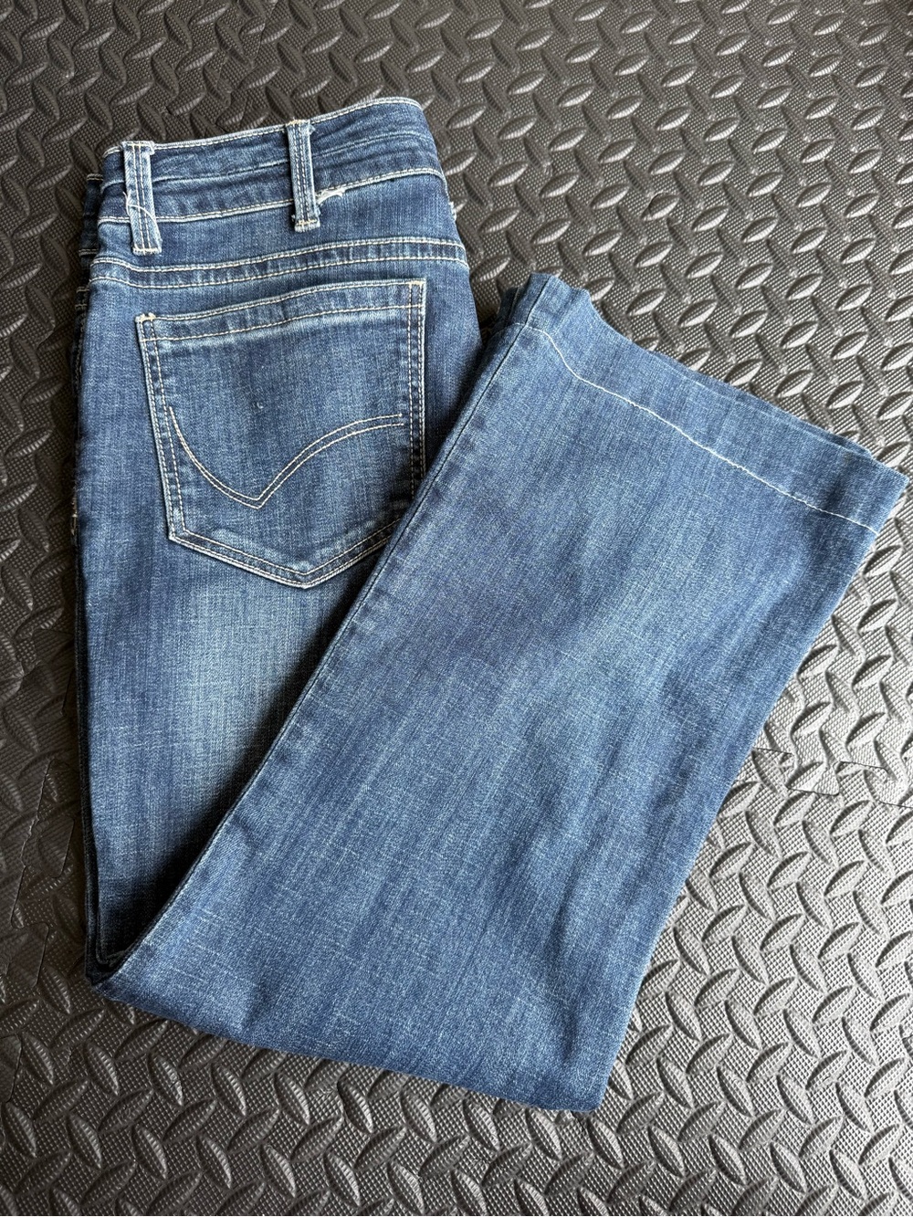 Stetson Flare Jeans in Mid Blue Denim